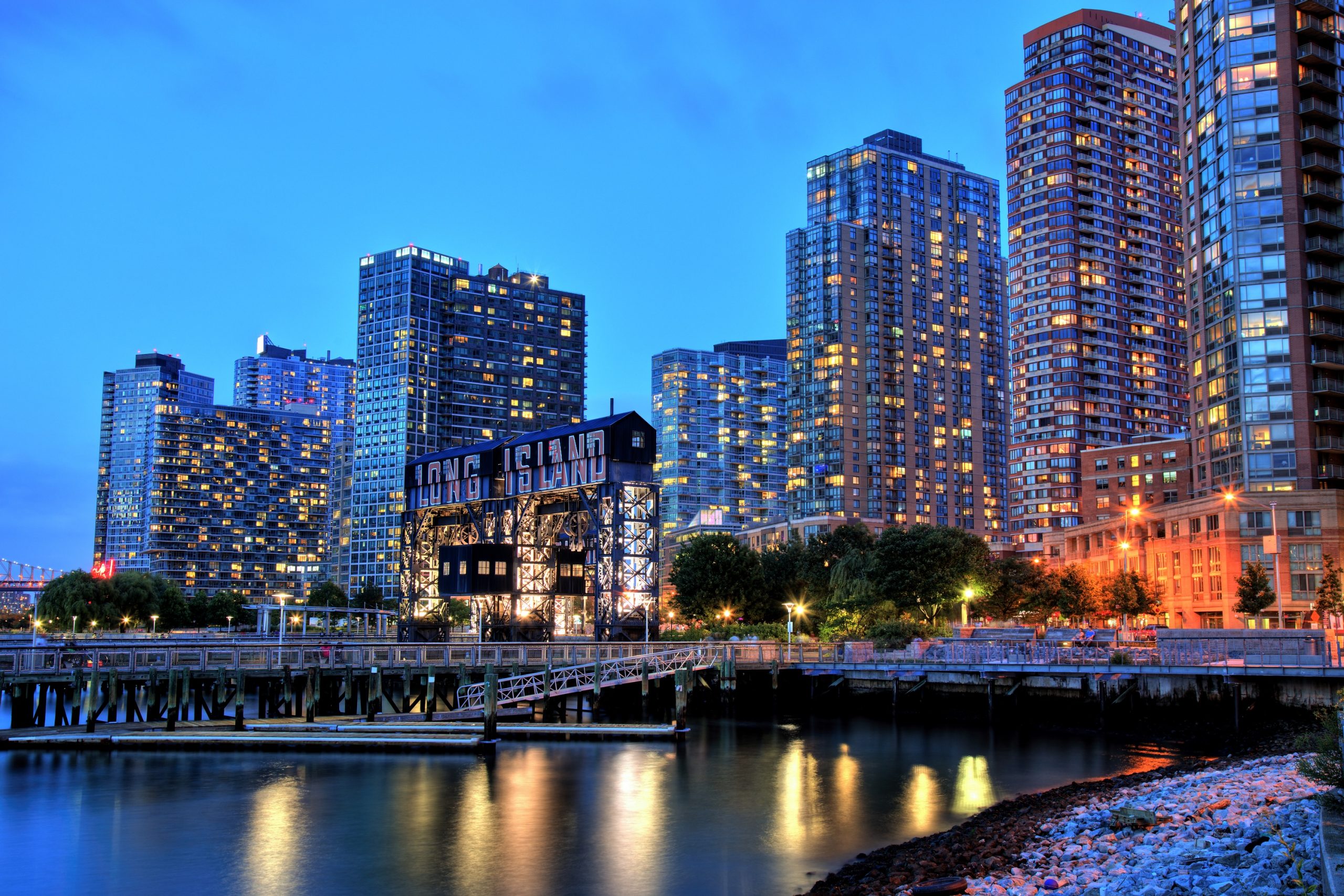 Long Island City Waterfront at Night
